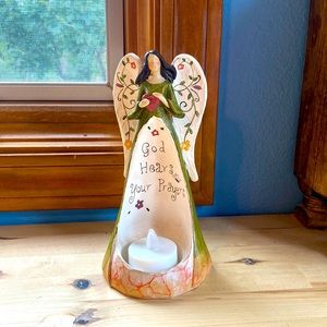 Angel figure tea light holder